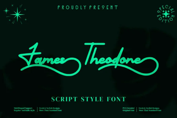 James Theodore Font James Theodore Font Poster 1
