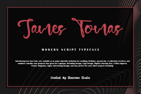 James Tomas Font Poster 1