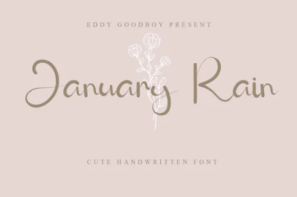 January Rain Font Poster 1