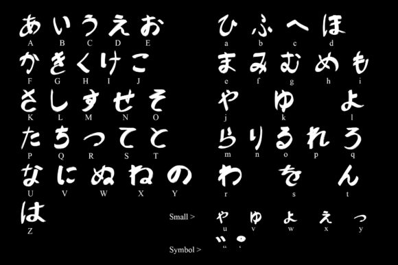 Japan Hiragana Font Poster 6