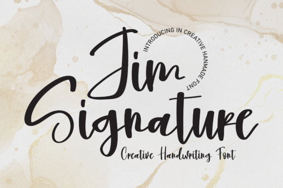 Jim Signature Font Poster 1