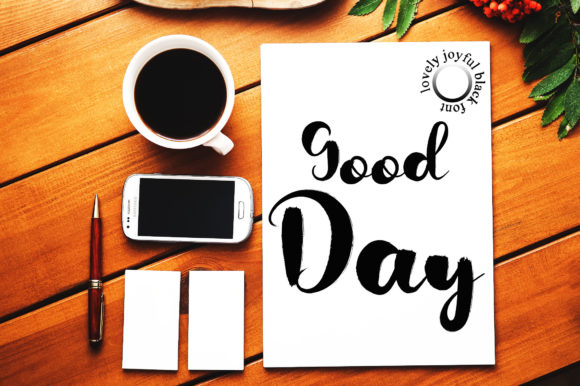 Joyful Black Font Poster 3