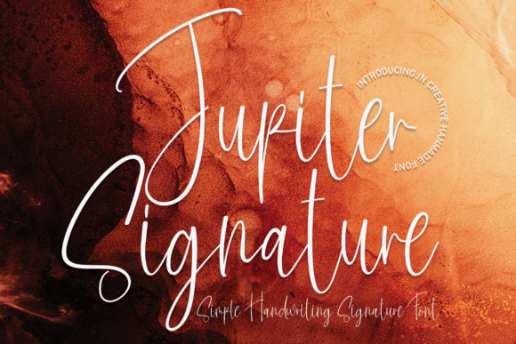 Jupiter Signature Font Poster 1