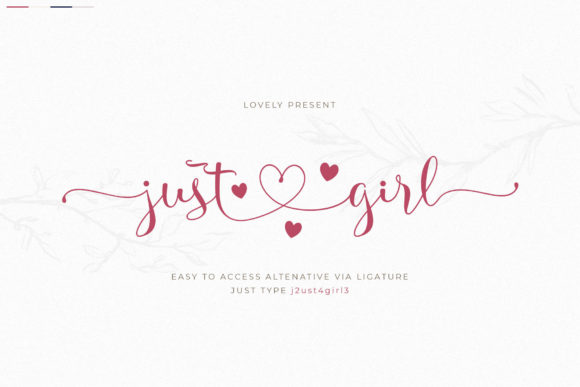 Just Girl Font Poster 1