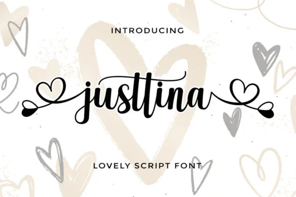 Justtina Script Font Justtina Script Font Poster 1