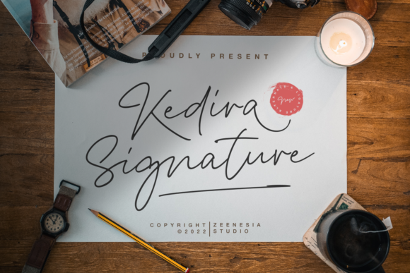 Kedira Signature Font Poster 2