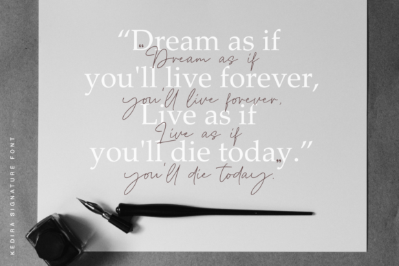 Kedira Signature Font Poster 9