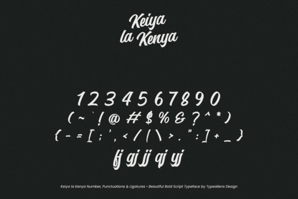 Keiya La Kenya Font Poster 8