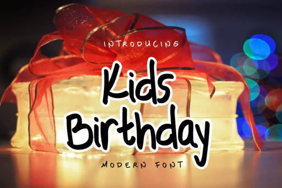 Kids Birthday Font Kids Birthday Font Poster 1