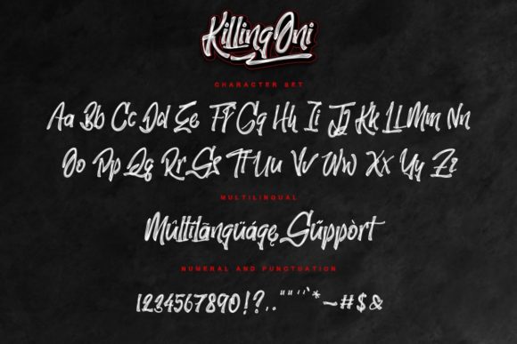 KillingOni Font Poster 4