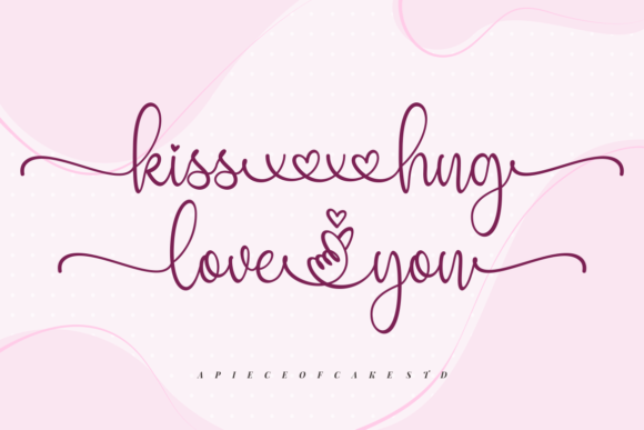 Kiss Hug Love You Font