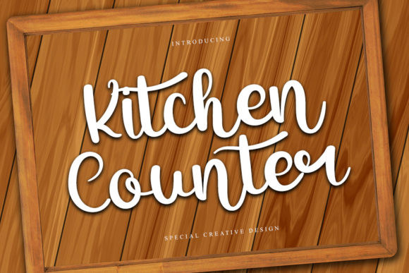 Kitchen Counter Font Poster 1