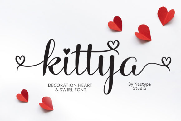 Kittya Script Font Poster 1