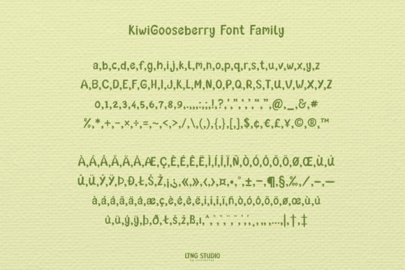 Kiwi Gooseberry Font Poster 3