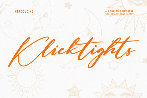 Klicktights Script Font Poster 1