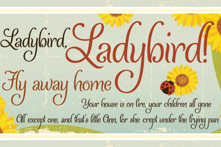 Ladybird Font Poster 1