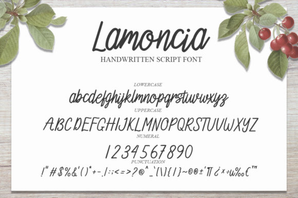 Lamoncia Font Poster 6