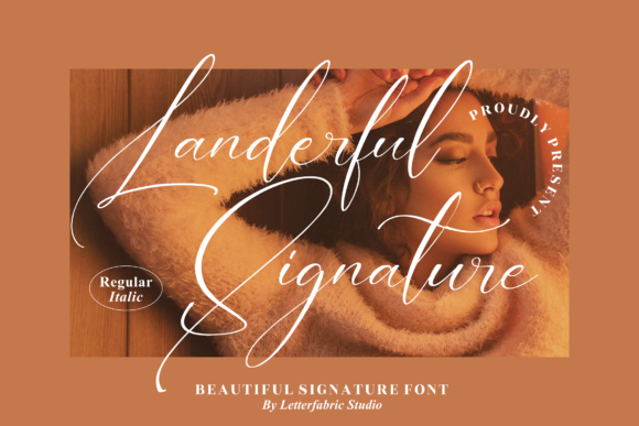 Landerful Signature Font Poster 1
