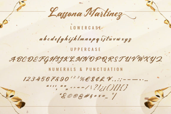 Lassona Martinez Font Poster 12