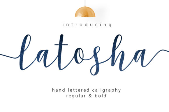 Latosha Script Font Poster 1