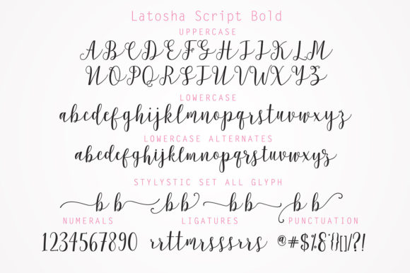 Latosha Script Font Poster 7