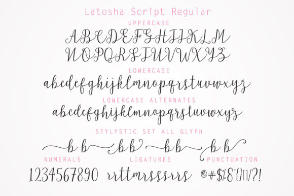 Latosha Script Font Poster 8