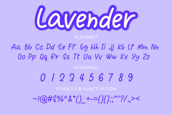 Lavender Font Poster 2