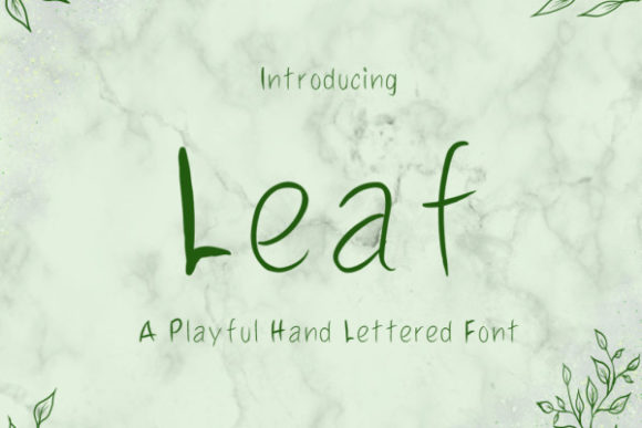 Leaf Font Poster 1