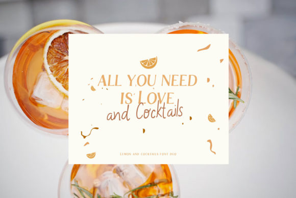 Lemon and Cocktails Font Poster 2
