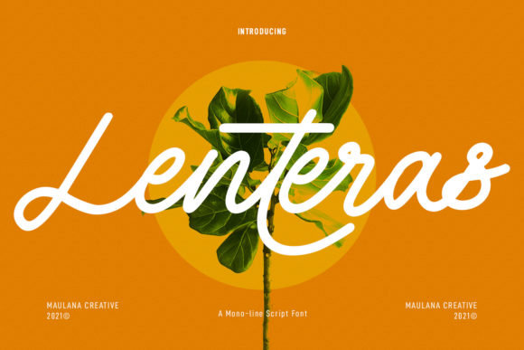 Lenteras Monoline Script Font Poster 1