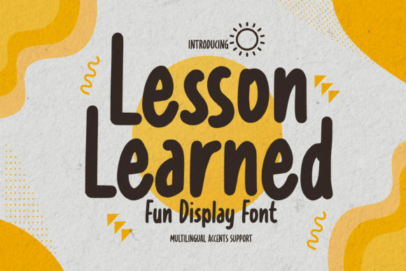 Lesson Learned Font Poster 1