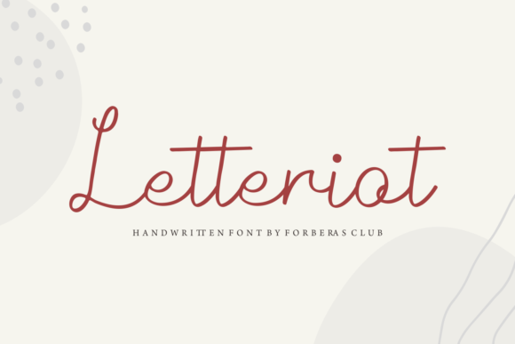 Letteriot Font Poster 1