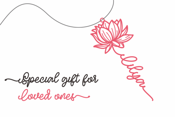 Lilya Birth Flower Font Poster 9