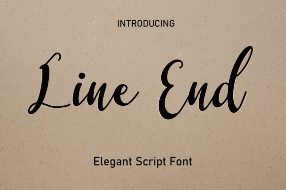 Line End Font Poster 1