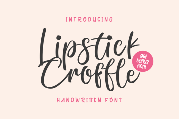 Lipstick Croffle Font Poster 1