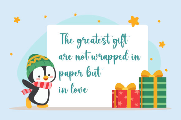 Little Penguin Font Poster 2