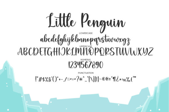 Little Penguin Font Poster 5