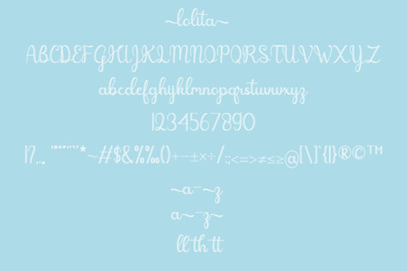 Lolita Font Poster 8