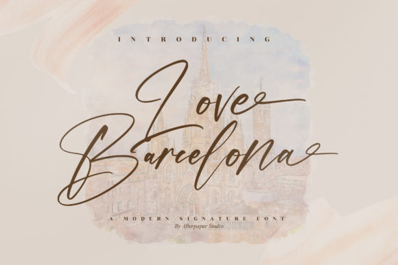 Love Barcelona Font Poster 1