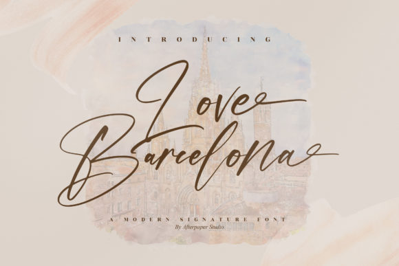 Love Barcelona Font Poster 1