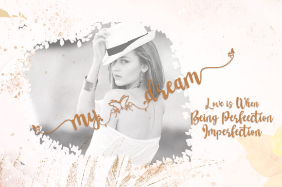 Love Butterfly Font Poster 12