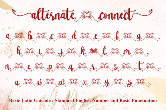 Love Butterfly Font Poster 13