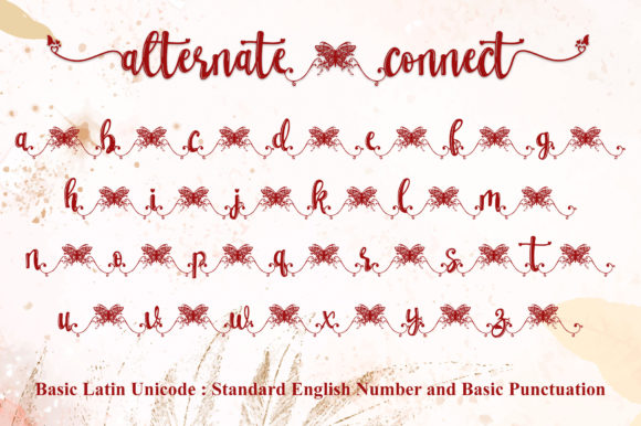 Love Butterfly Font Poster 14