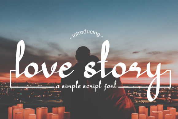 Love Story Script Font Poster 1