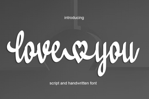 Love You Font Poster 1