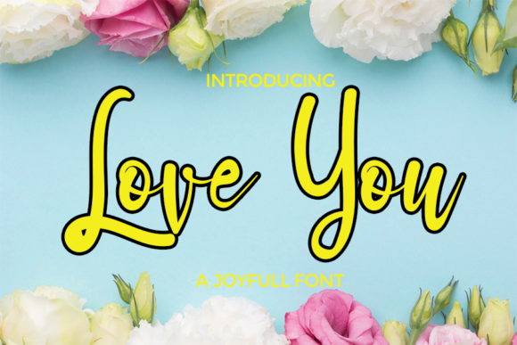 Love You Font Poster 1