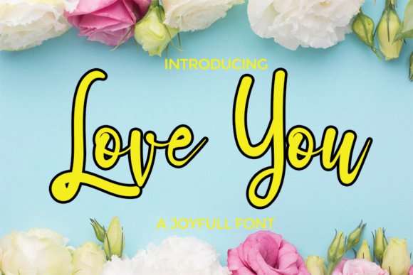 Love You Font Love You Font Poster 1