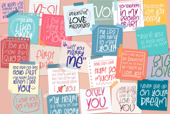 Love You Baby Font Poster 3