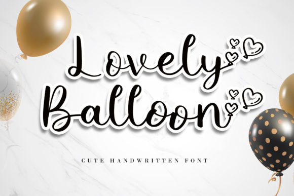 Lovely Balloon Font Poster 1