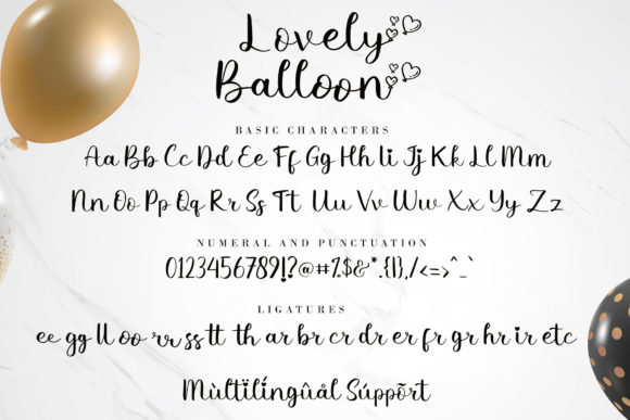 Lovely Balloon Font Poster 7
